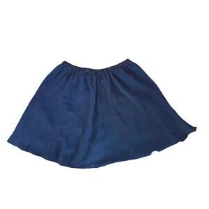 Peter Cohen Women's Size Medium 100% Silk Navy Flare Skirt